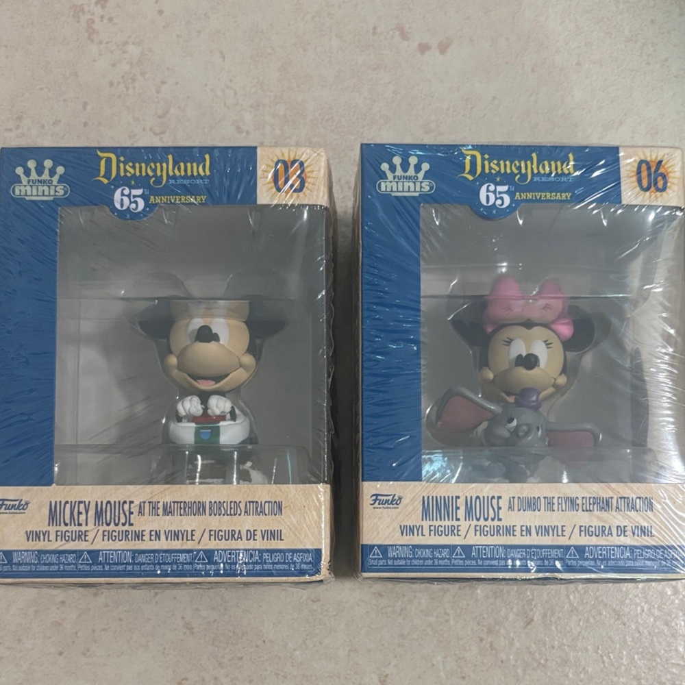Funko Disneyland 65th Anniversary Mickey and Minnie Vinyl Figures